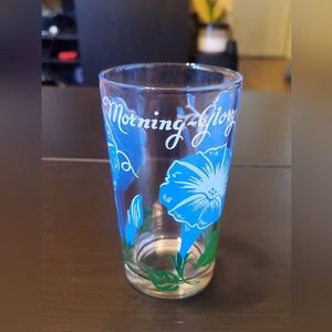 Vintage Morning Glory Boscul Peanut Butter Glass - 5 in